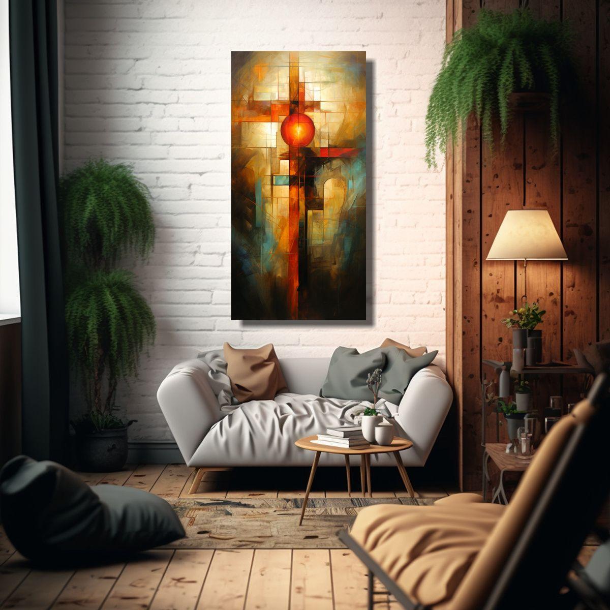 Cuadros Religiosos Abstractos De Diseño 80x160cm-2