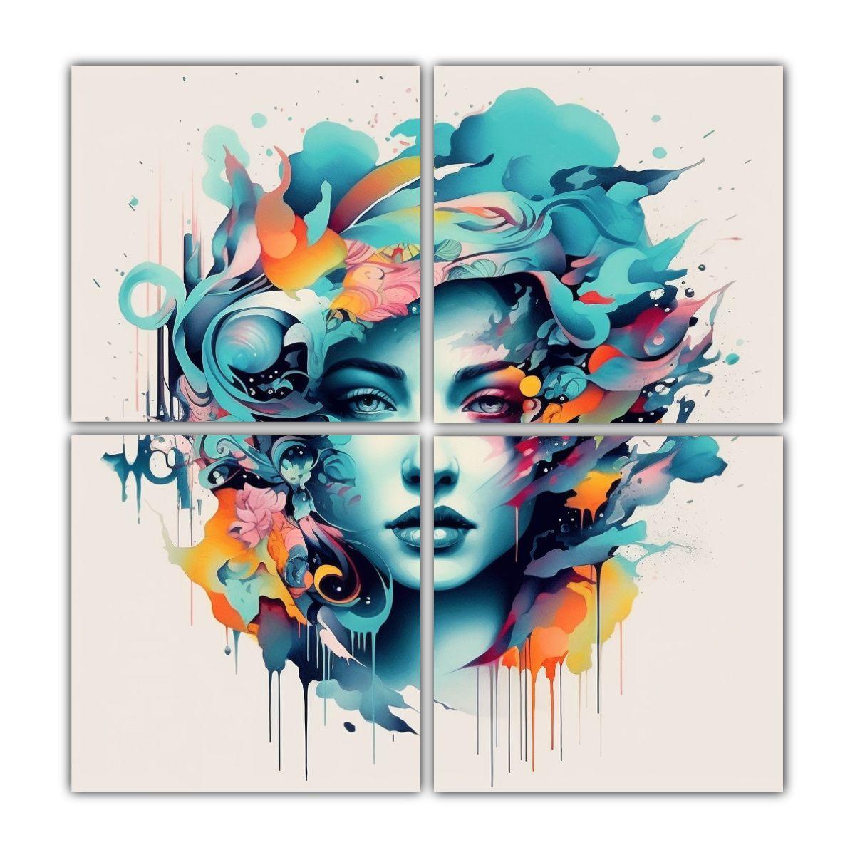 4 Arte De Pared Detalles Intrincados Adornado Por 180x180 Cm-0