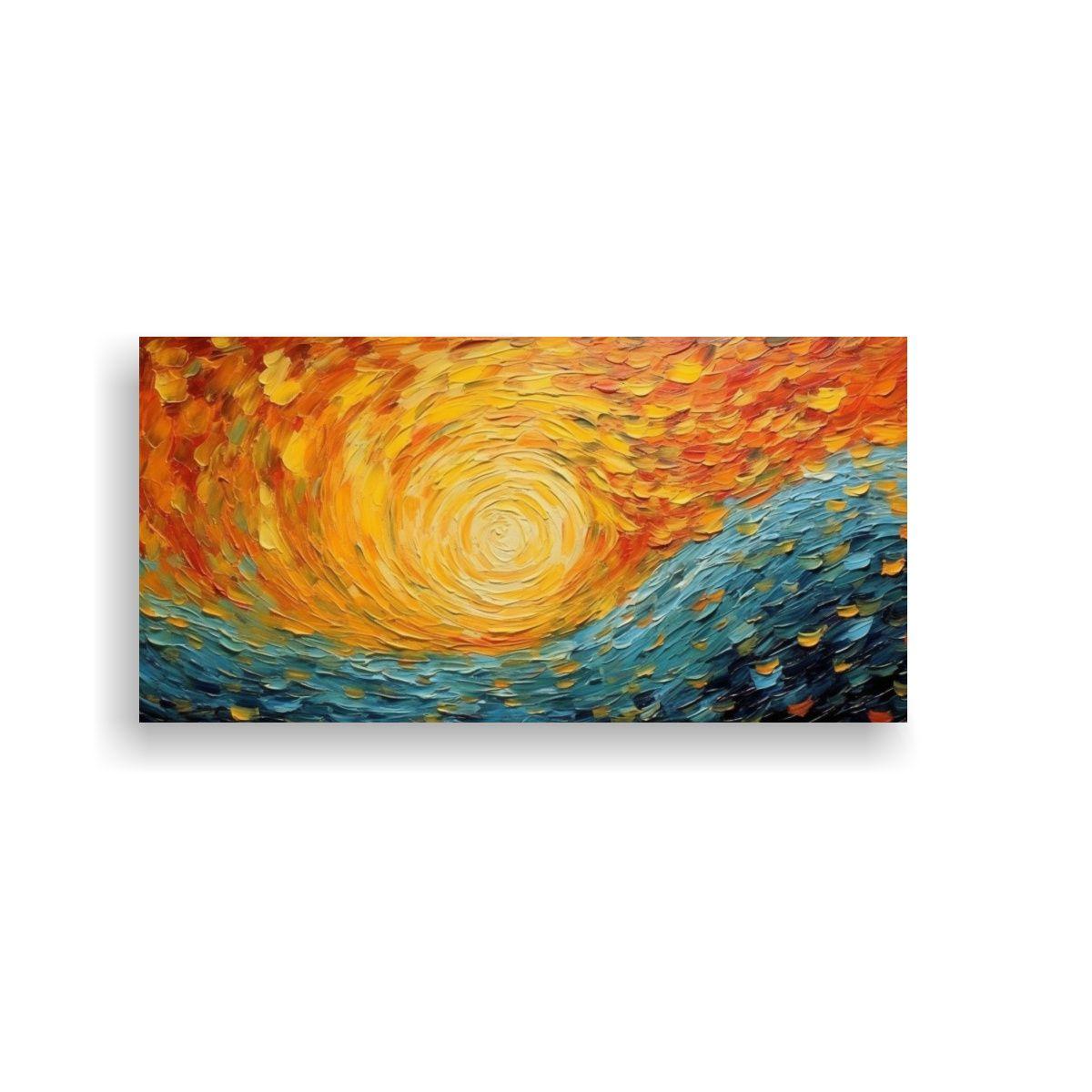 Pintura Abstracta Estilo Salon Van Gogh: 60x30cm-0