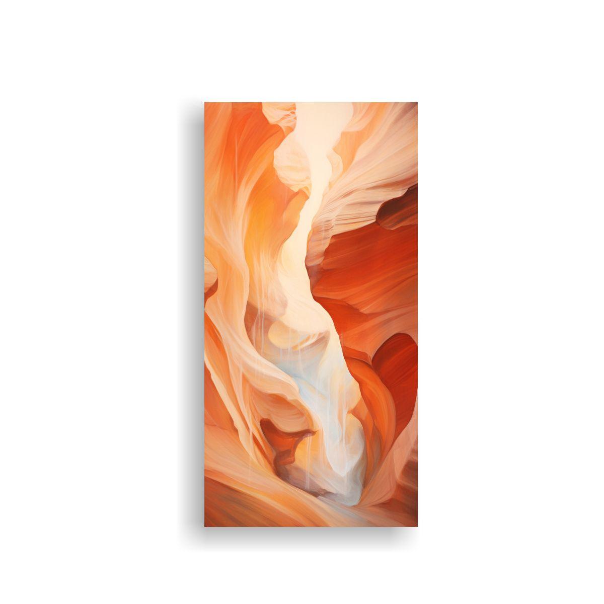 Cuadro Abstracto Líneas Luminosas: Resonancia De 70x140cm-0