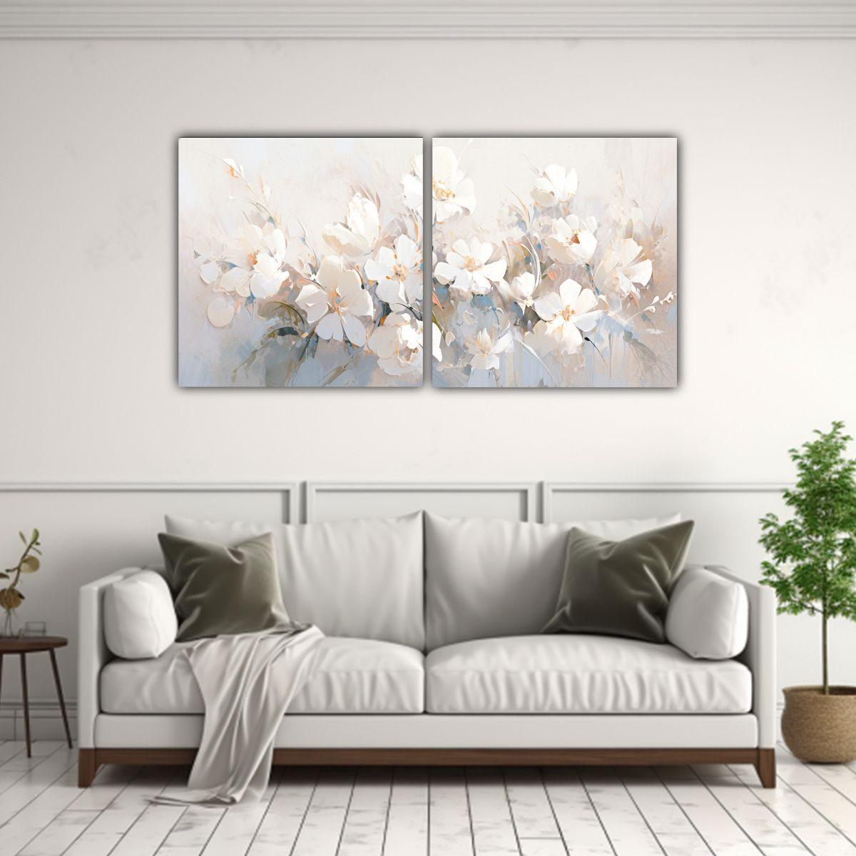 Cuadro Conceptual Exposición A Pintura De Flores 160x80 Cm-2