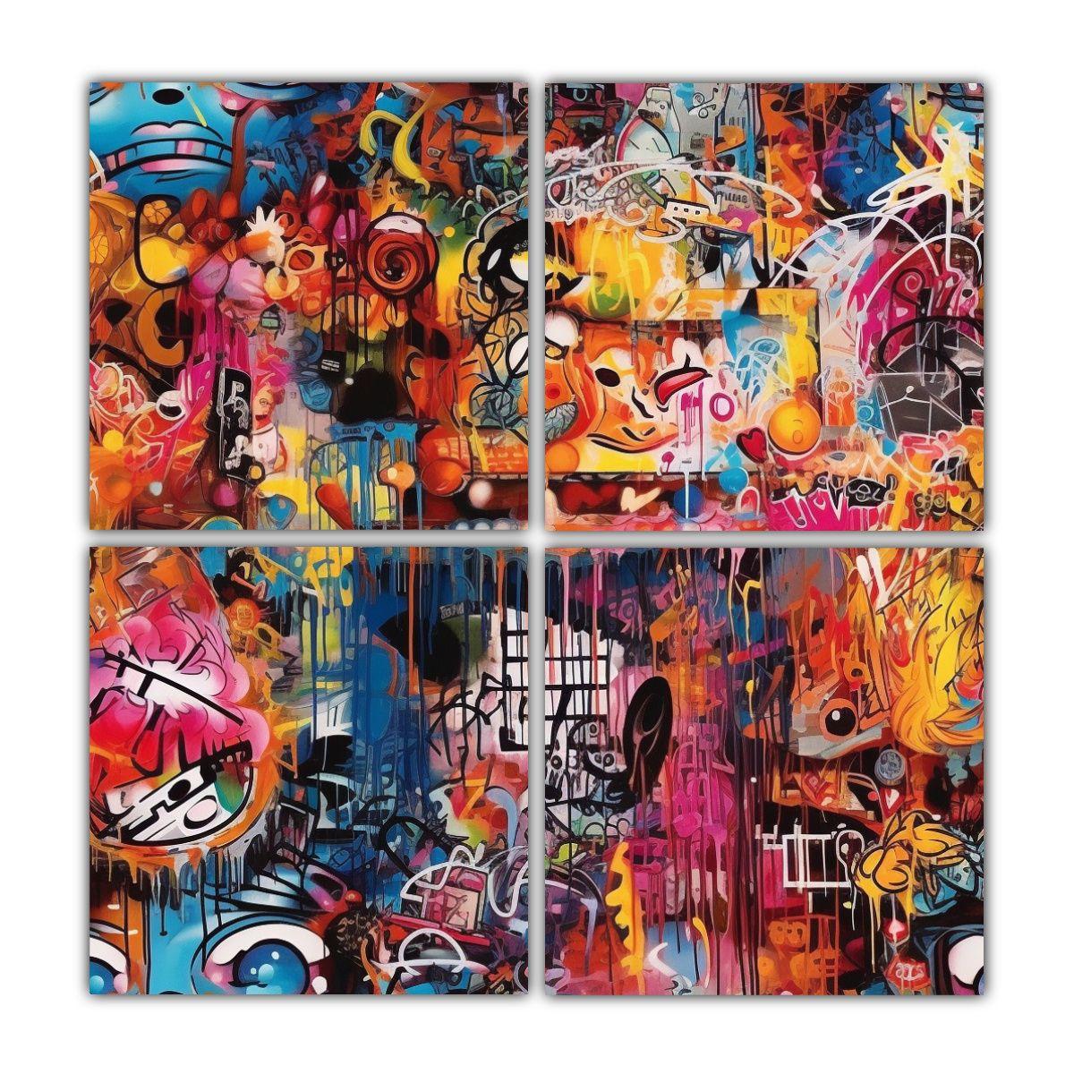Arte Abstracto Cuatro Artes: Libera Tu Rebeldía 200x200 Cm-0
