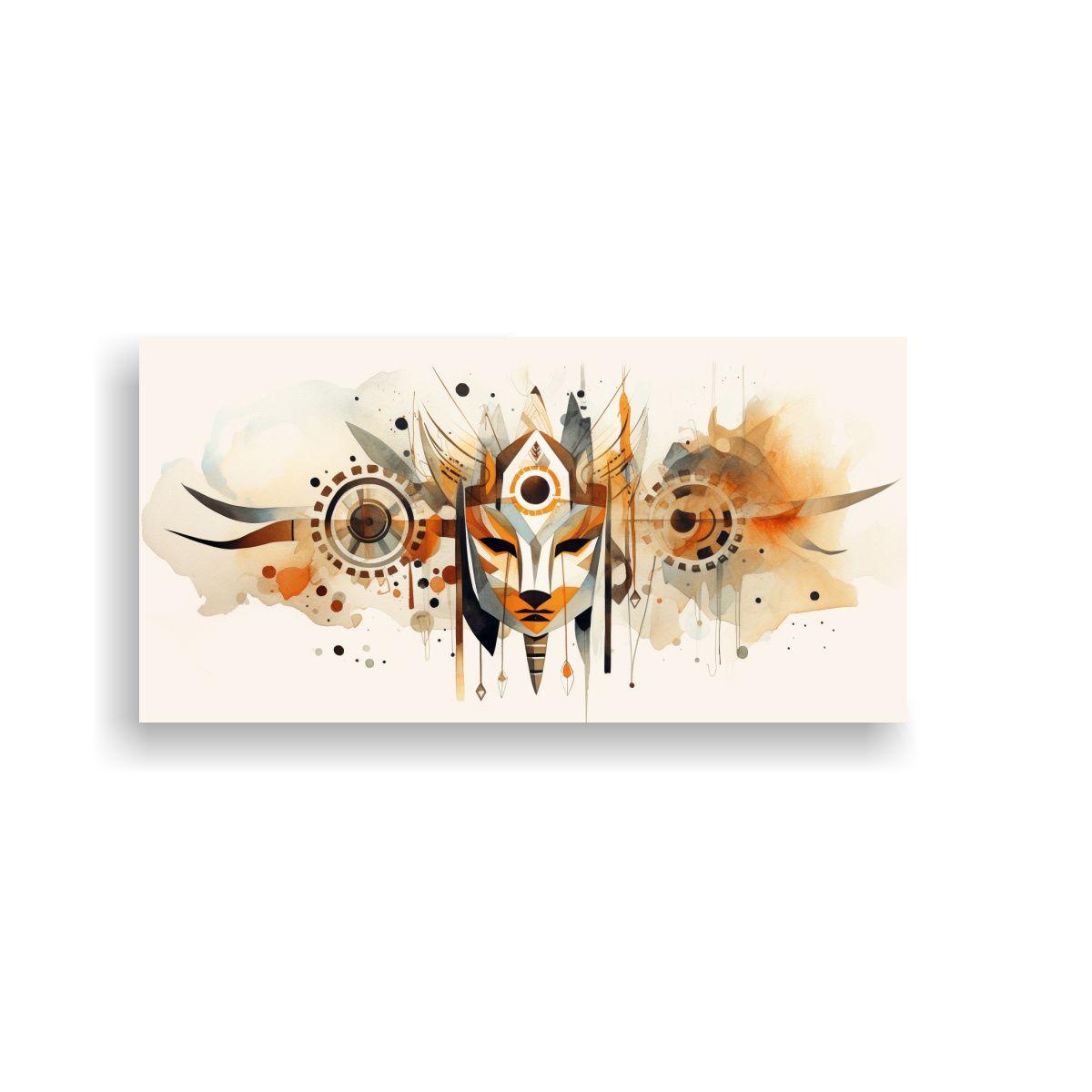 Pintura Abstracta Estilo Acuarela Africana Para 80x40cm-0