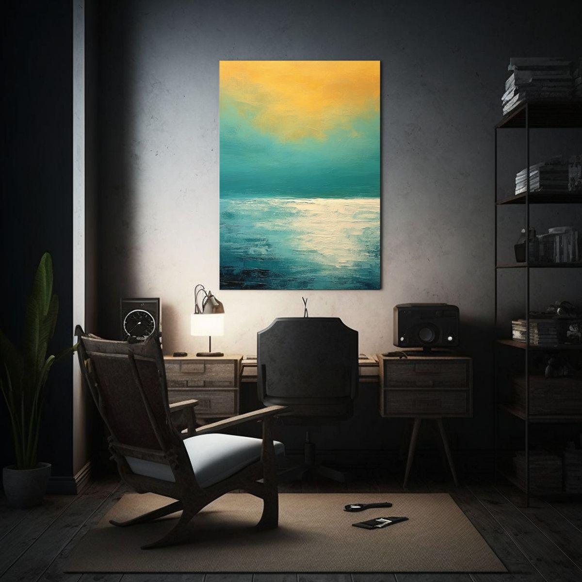 Pintura Abstracta Minimalista De Un Apacible 80x120cm-2
