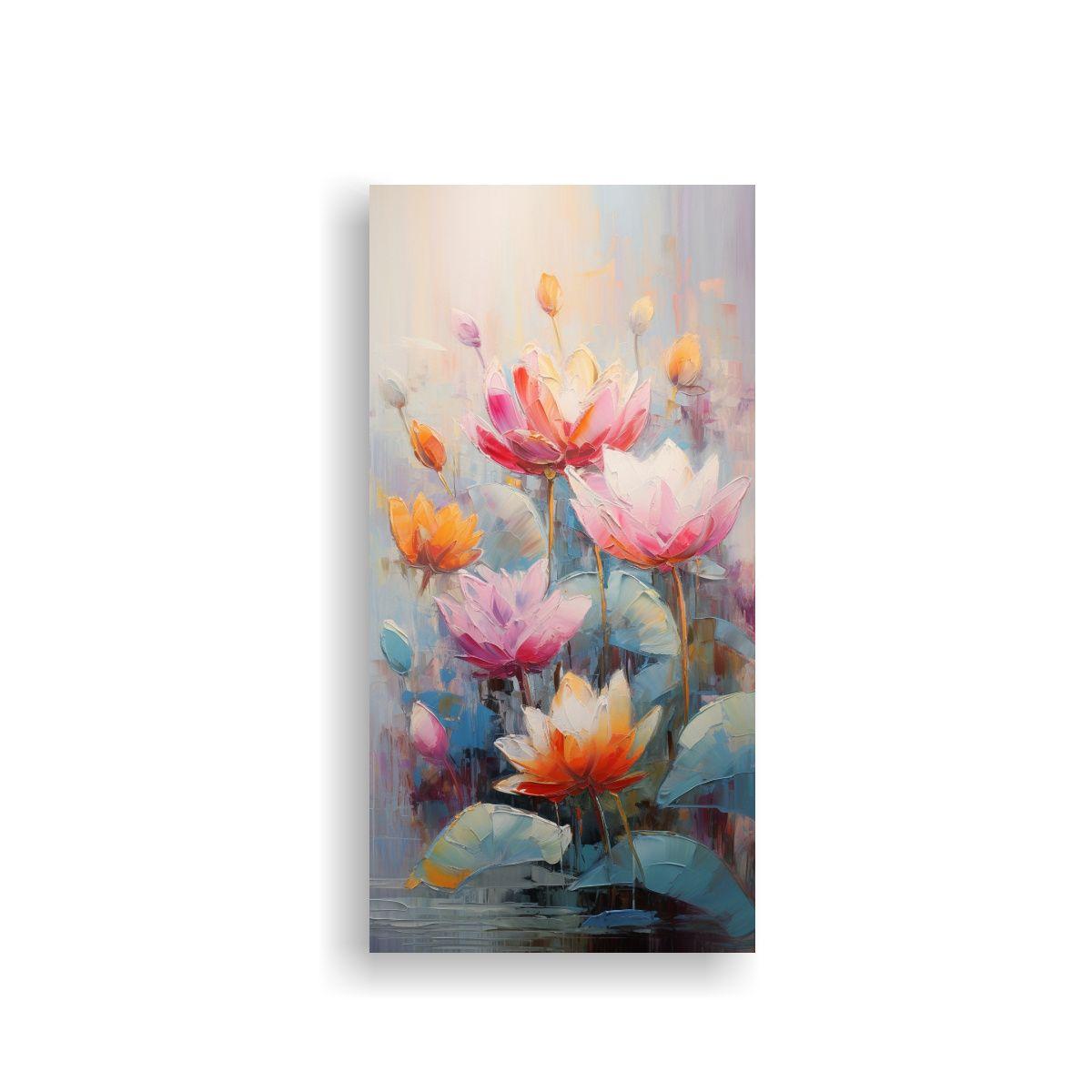 Cuadro Abstracto Hogar Deco En Vibrantes Colores 50x100cm-0