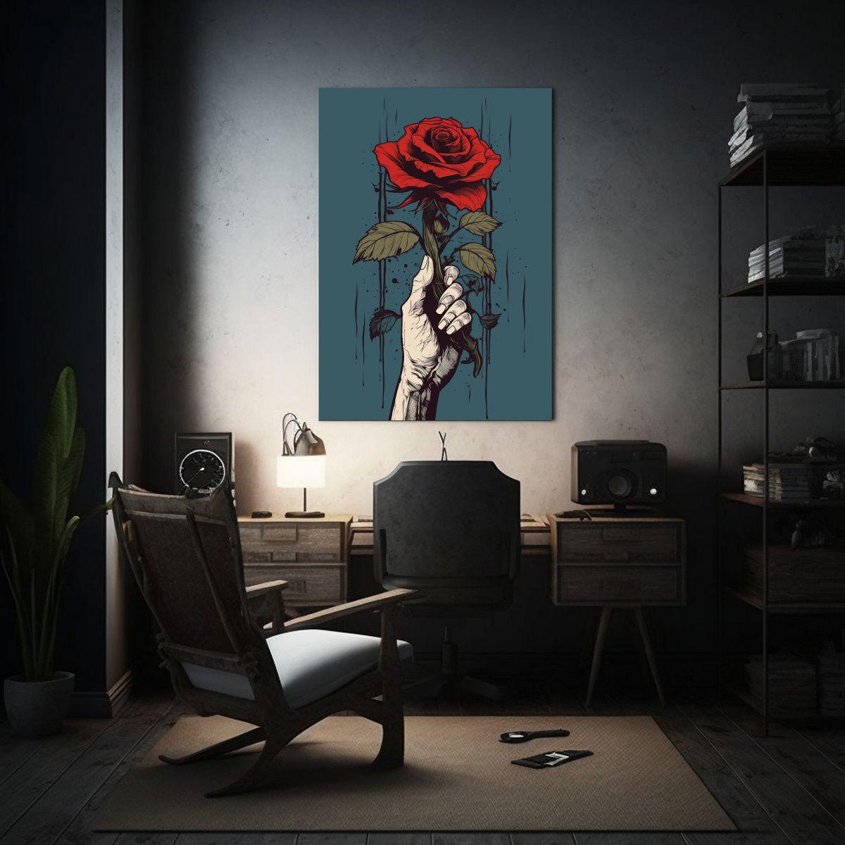 Pintura Abstracta épica De Una Mano De Mujer 60x90cm-2