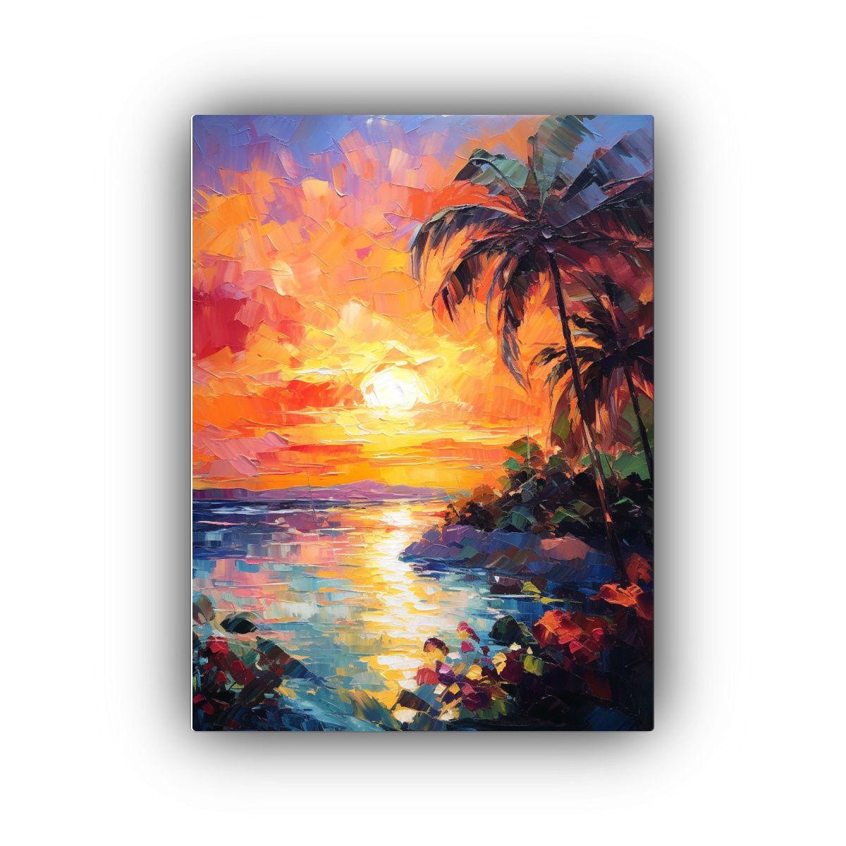 Pintura Decorativa De Arte Impresionista Vibrante 60x90cm-0
