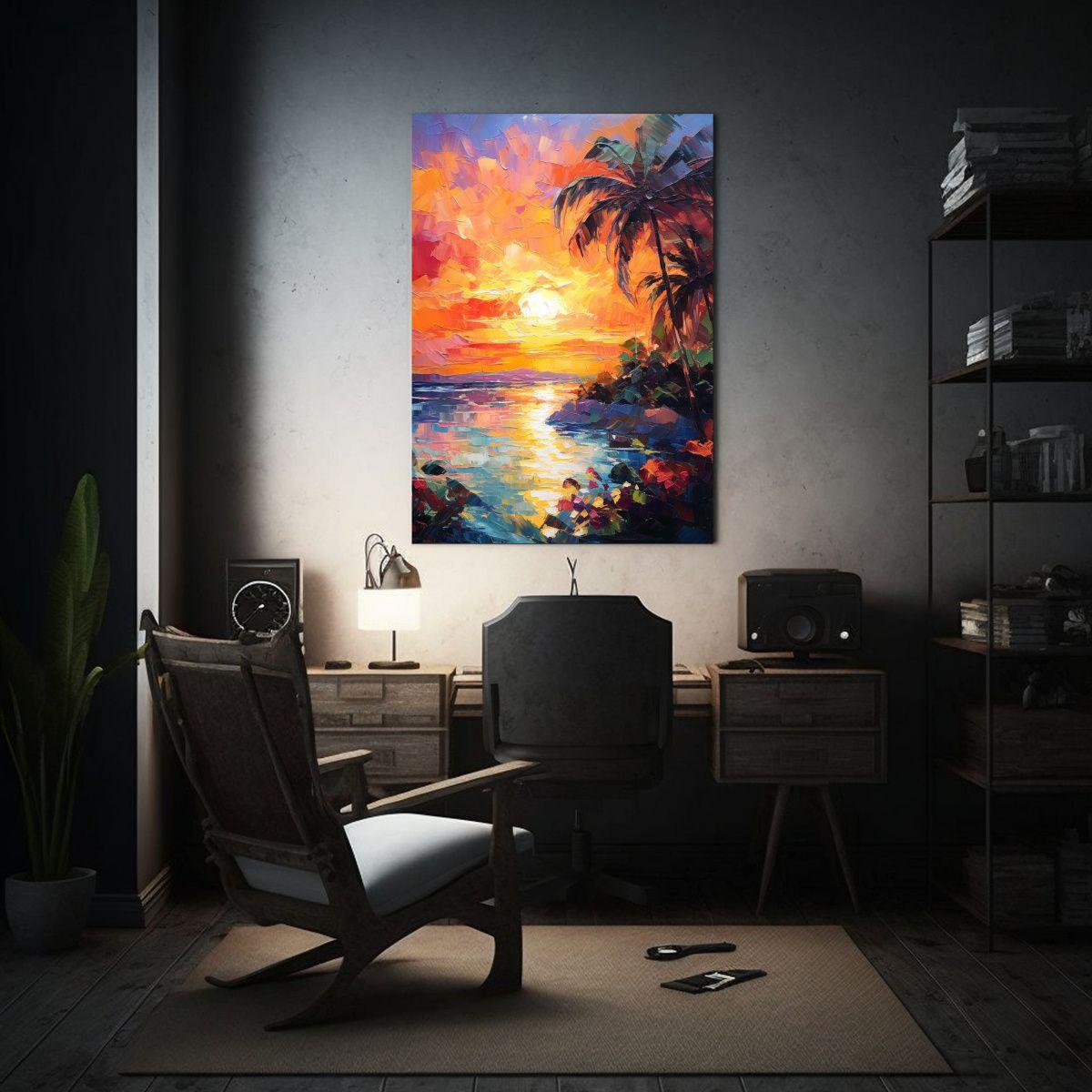Pintura Decorativa De Arte Impresionista Vibrante 60x90cm-2