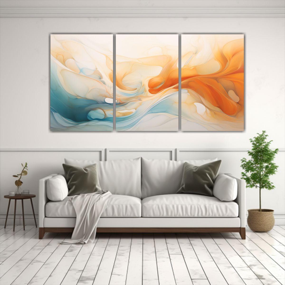 Díptico Vanguardia Para Cocina: Remolinos 120x60 Cm-2