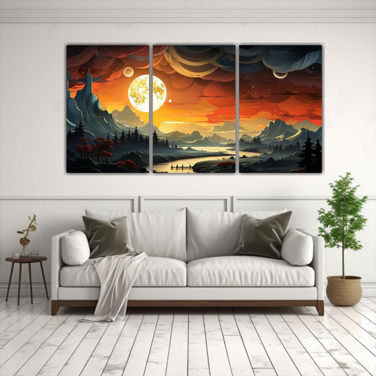 Pinturas Decorativas Vintage Estilo Plano 120x60 Cm-2