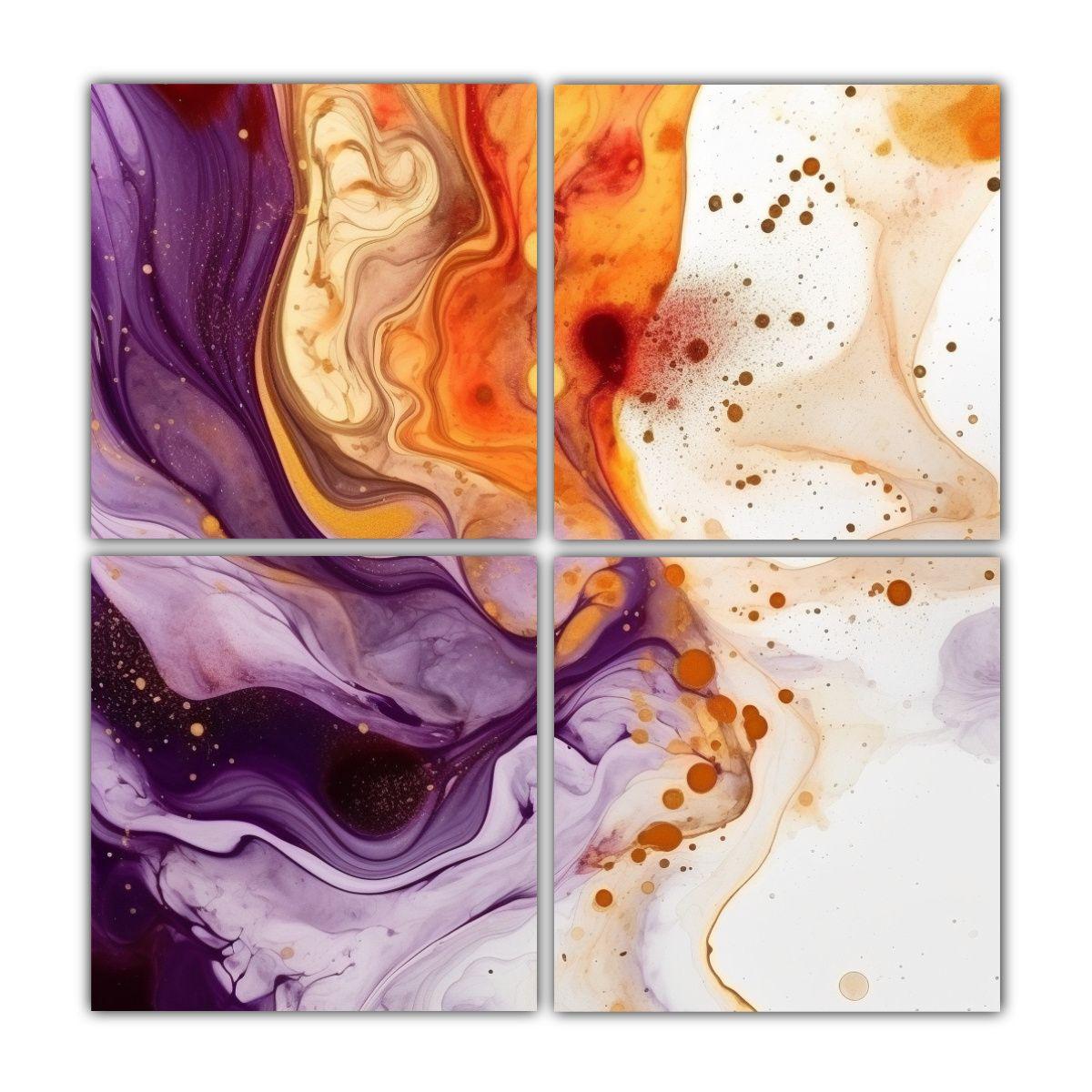 Pinturas Decorativas Surrealistas En Colores De 60x60 Cm-0