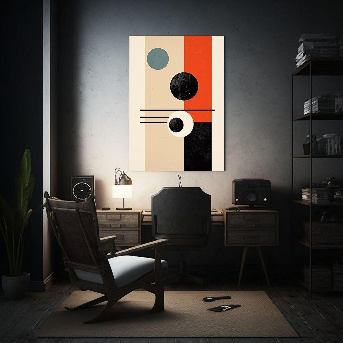 Cuadro De Cuadro Clásica Retro Estilo Gráfico Minimalista  50x75cm-2