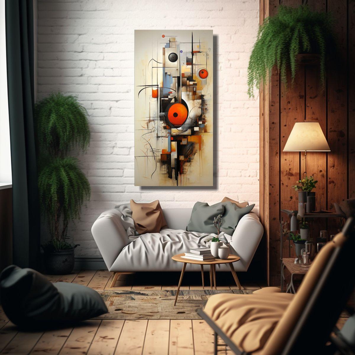 Cuadros Abstractos Modernos | Arte En Bastidor 70x140cm-2