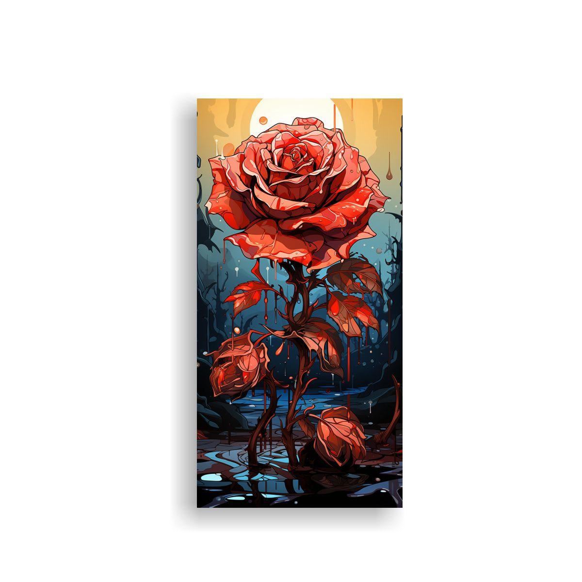 Lienzo Decorativo Estilo Galería: Rosa Derretida 20x40cm-0