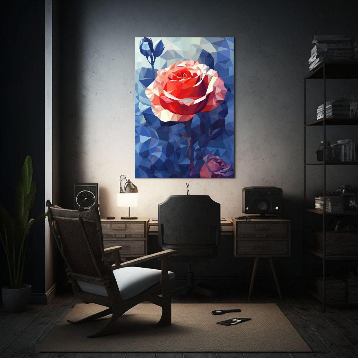 Lienzo De Tela Con Detalle Armonía Cromática 60x90 Cm-2