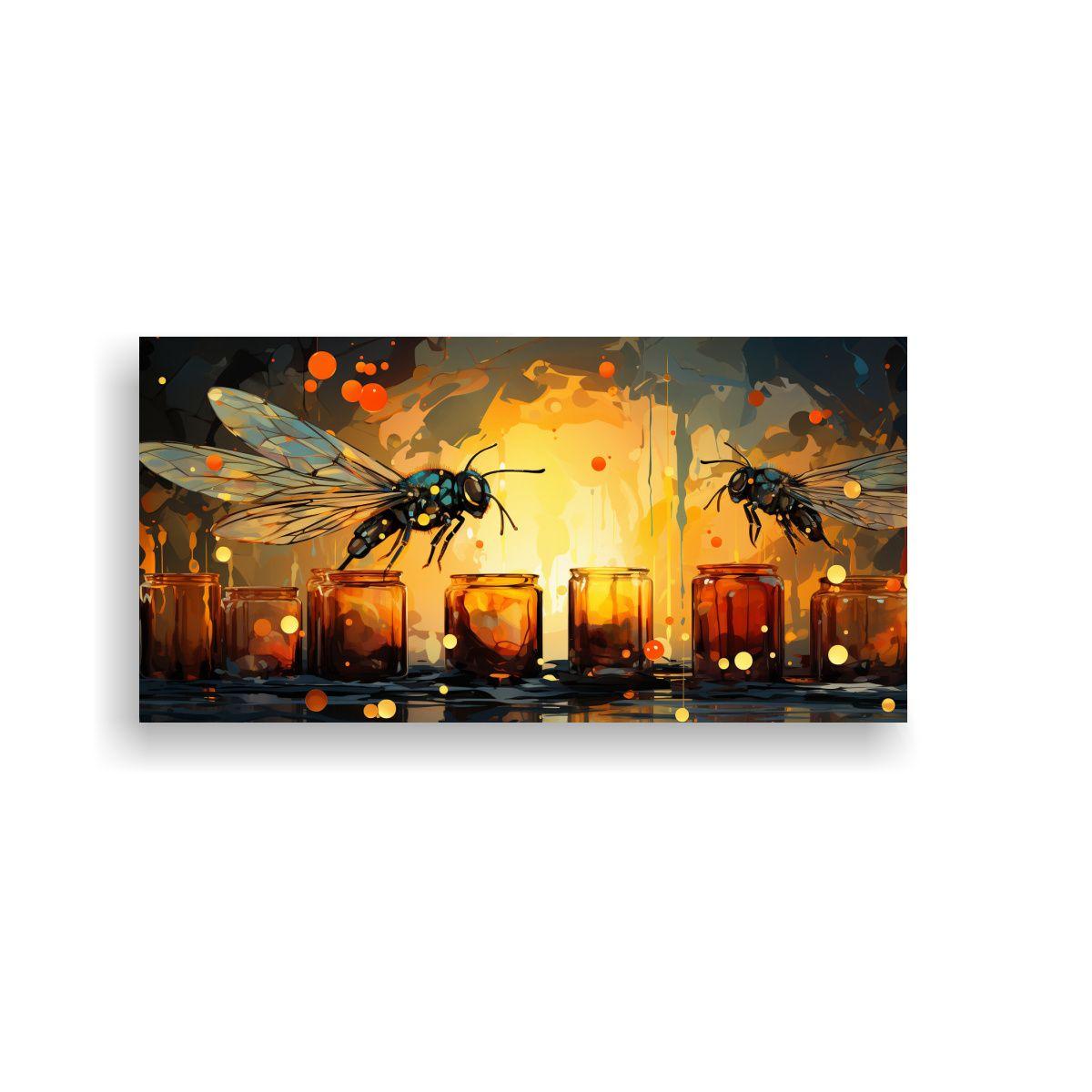 Cuadro Tela Inspiración Luciérnagas En Tonos 160x80cm-0