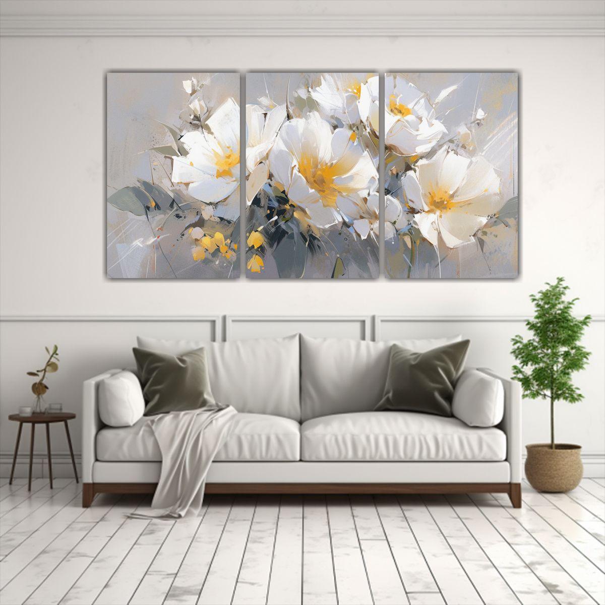 Arte De Pared Creativa Impacto Visual Flores 240x120 Cm-2