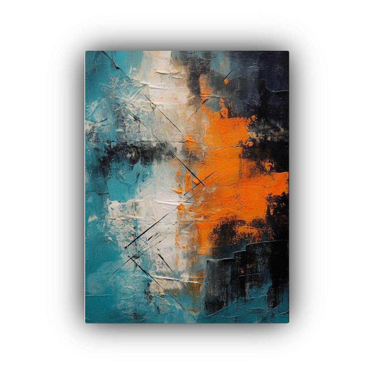 Pintura Abstracta Textura Japonesa Alegre 80x120 Cm-0