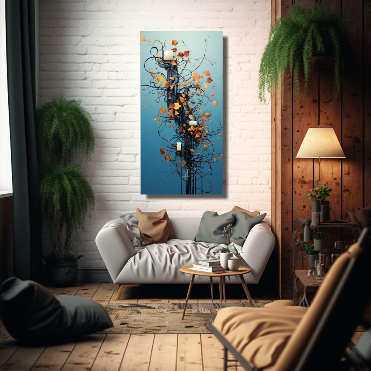 Pintura Decorativa De Fusión Abstracta De Arte 50x100cm-2