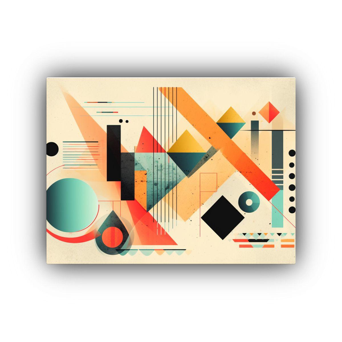 Cuadros De Decoración En Forma Geométrica Elegante Vanguar 65x50cm-0