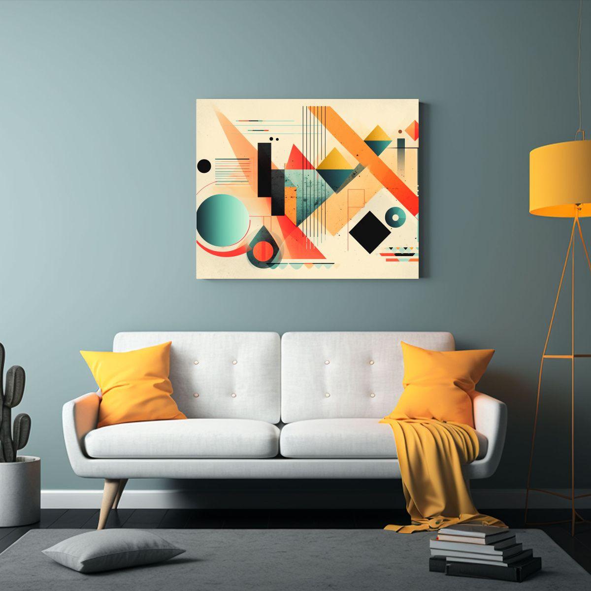 Cuadros De Decoración En Forma Geométrica Elegante Vanguar 65x50cm-2