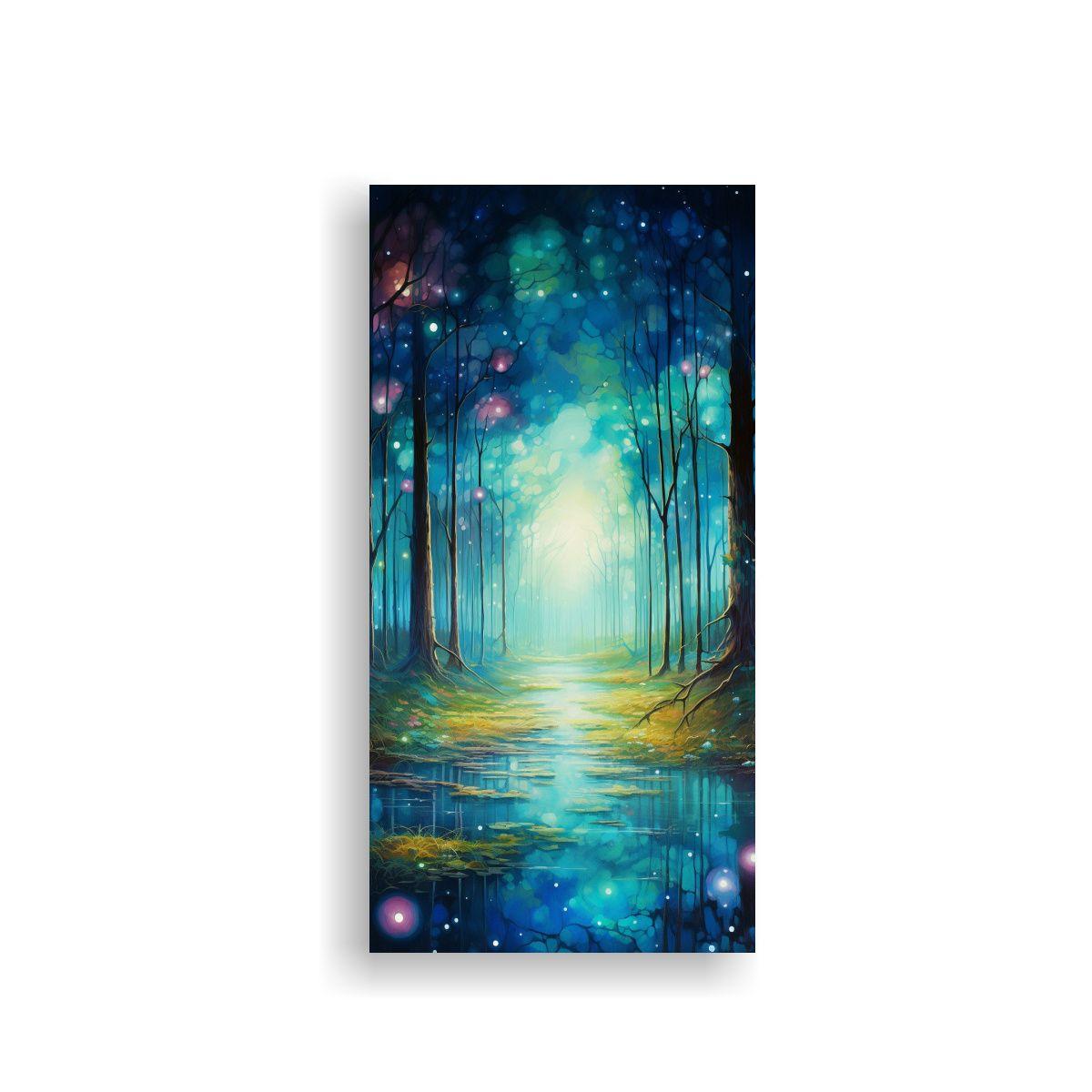 Arte Vertical Textura Bosque Encantado En Luces 40x80cm-0