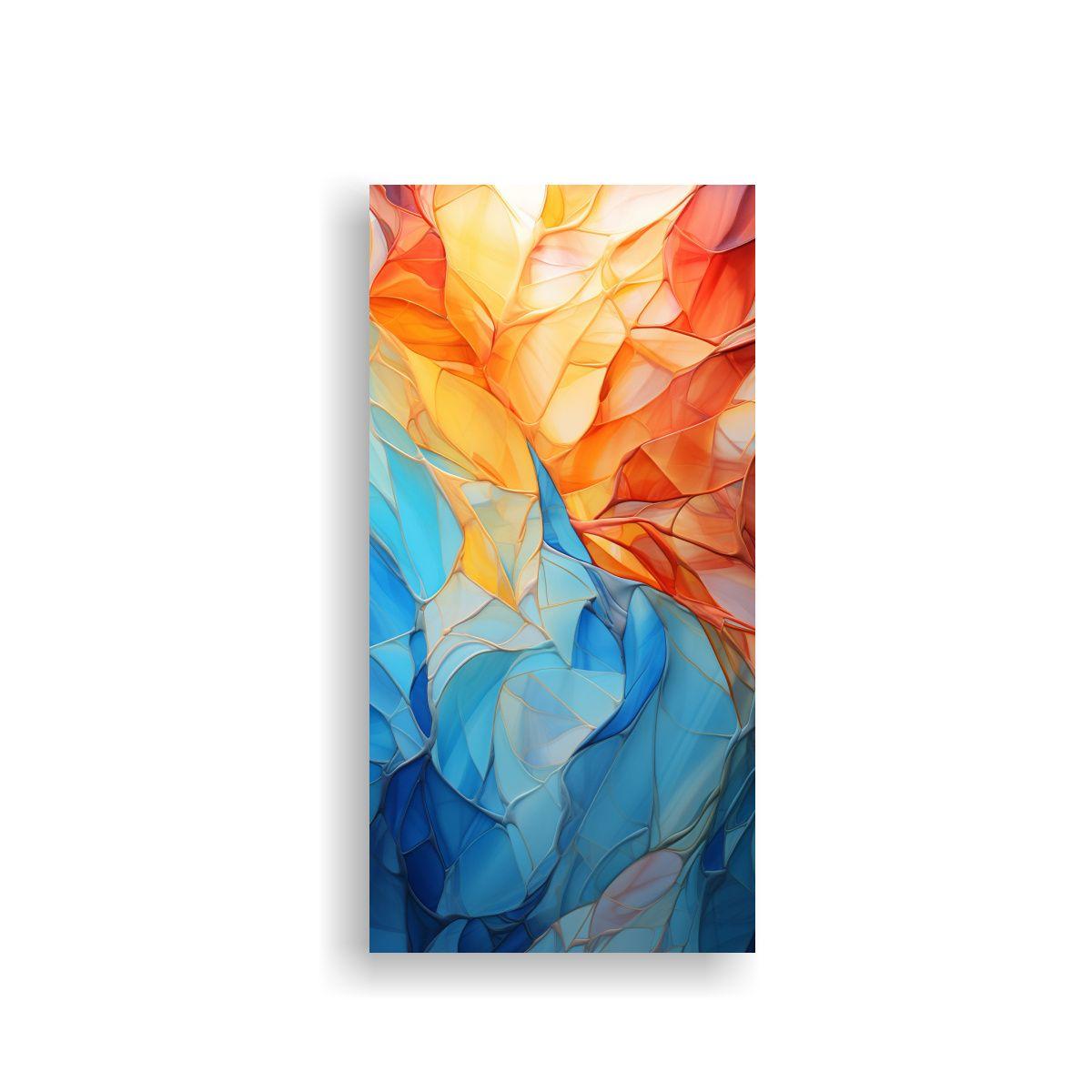Pintura Abstracta Con Líneas Y Formas 80x160cm-0