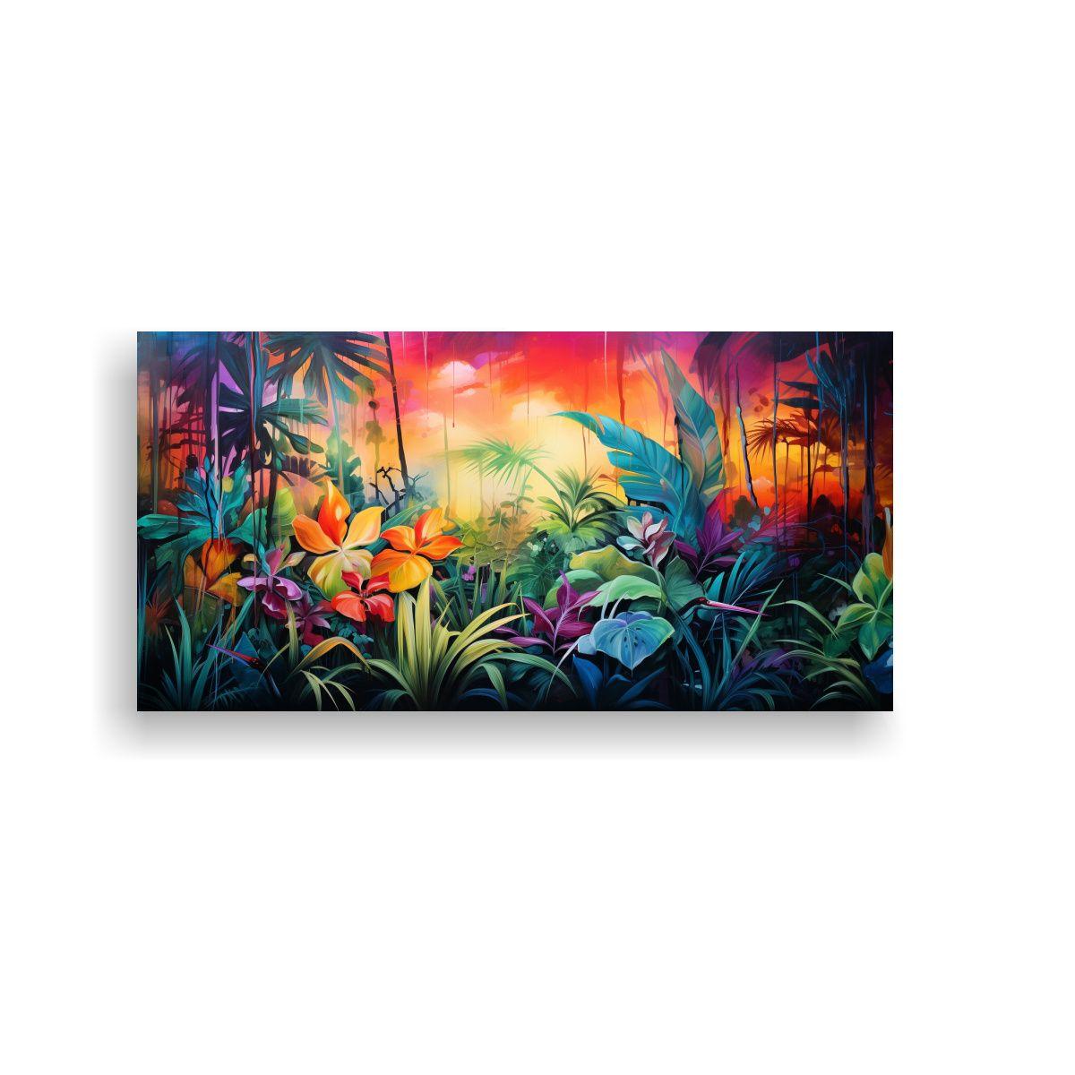 Interpretación Abstracta Tropical En Pinturas 120x60cm-0