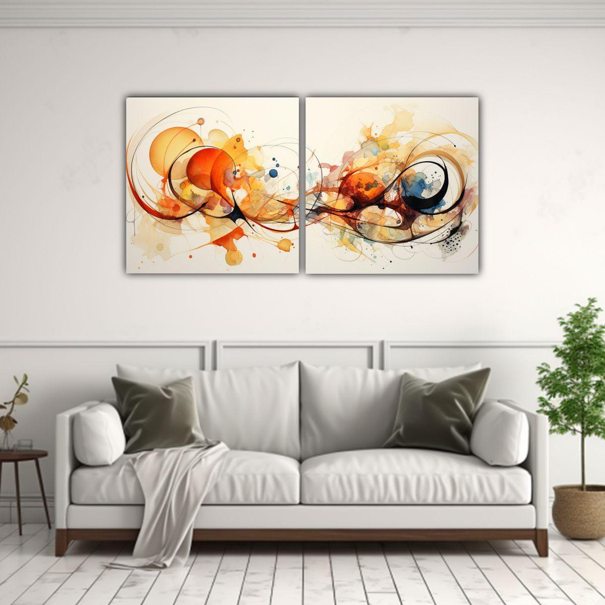 Cuadros Decorativos De Fantásticos Acuarelistas 100x50 Cm-2