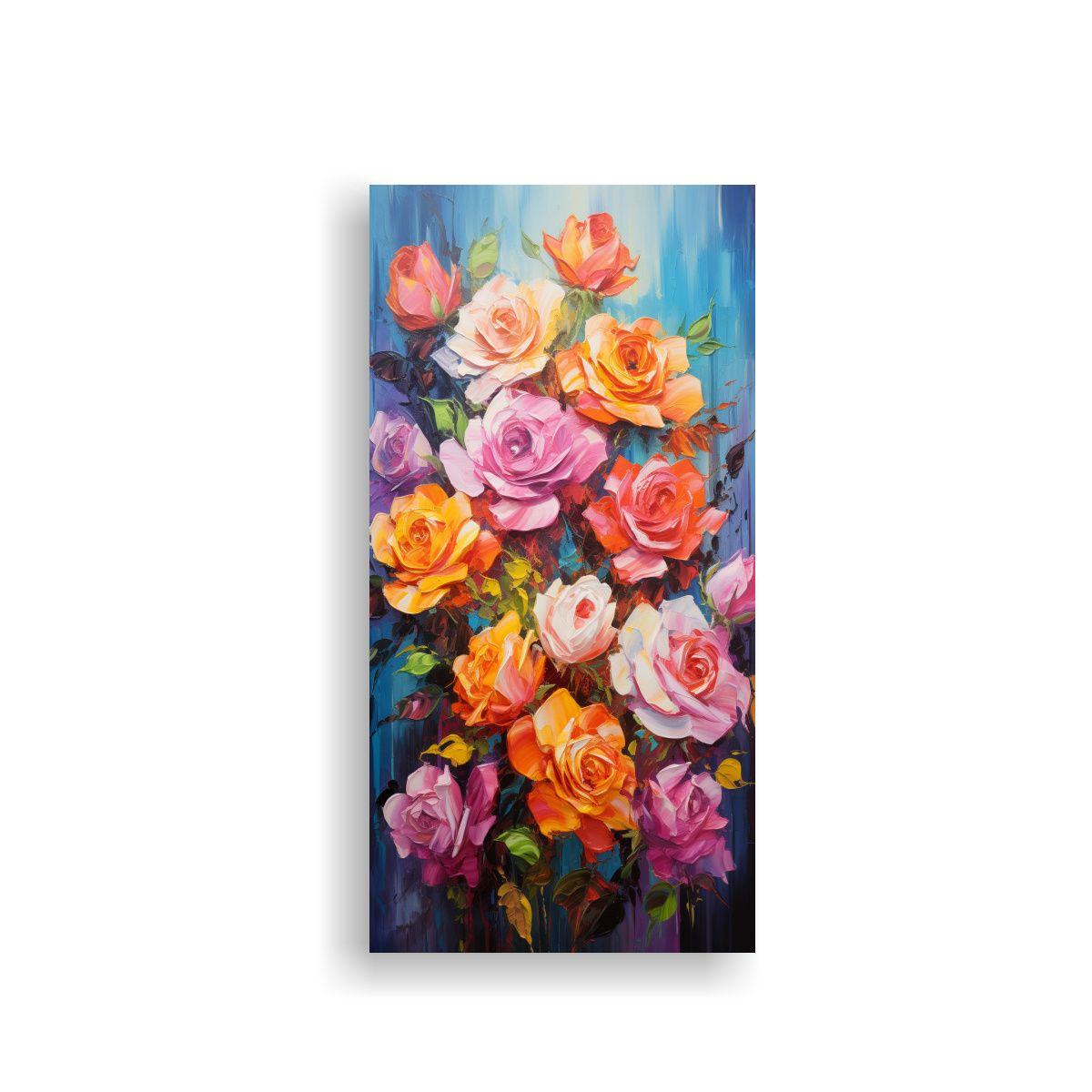 Cuadro Calidos Esquema Rainbow Colores Rosas En 30x60cm-0