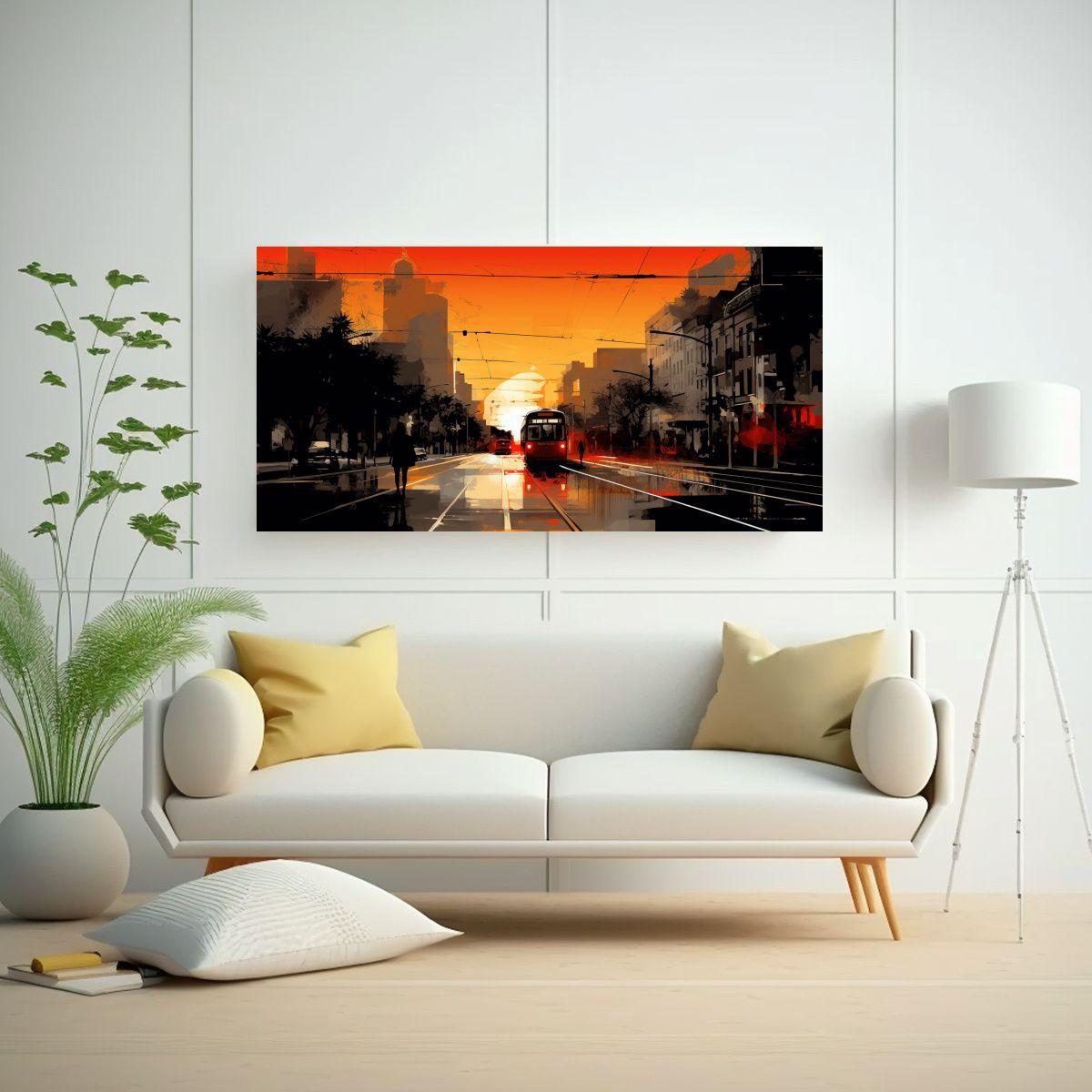 Pinturas De Decoración En Rojo Y Naranja Para Coc 40x20cm-2