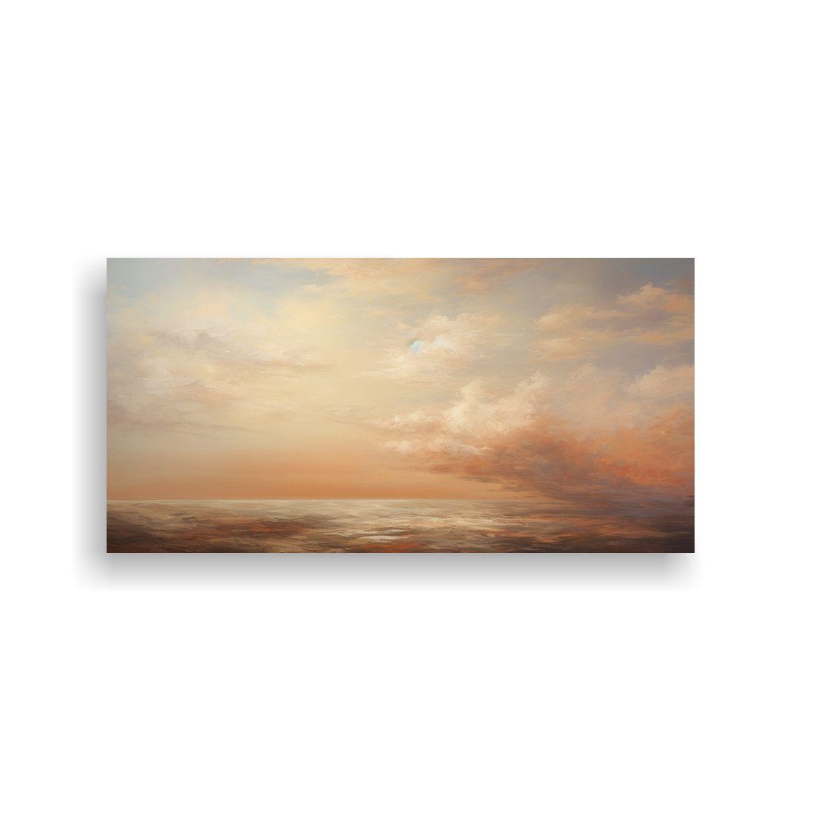 Cuadro Abstracto En Lienzo Con Forma De Cielo Y 100x50cm-0
