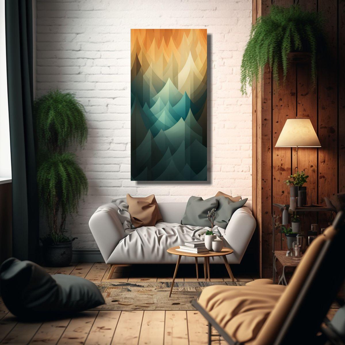 Tela En Bastidor Luminosidad Bosque Fondo 80x160cm-2