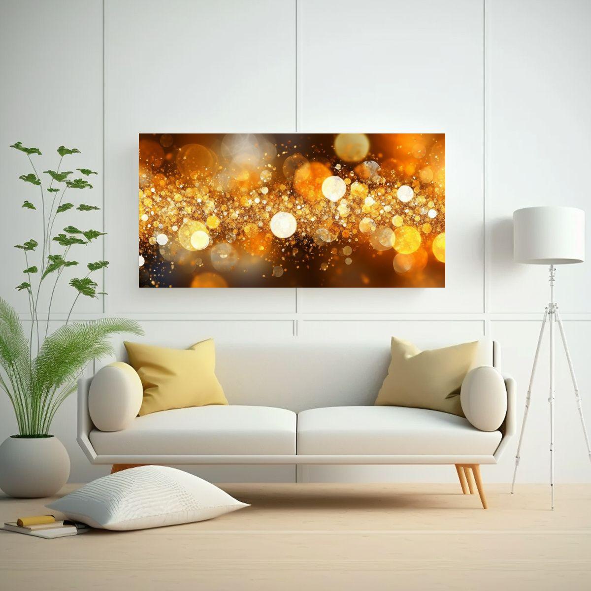 Imagen En Bastidor Estilo Galería Equipo Dorado 60x30cm-2