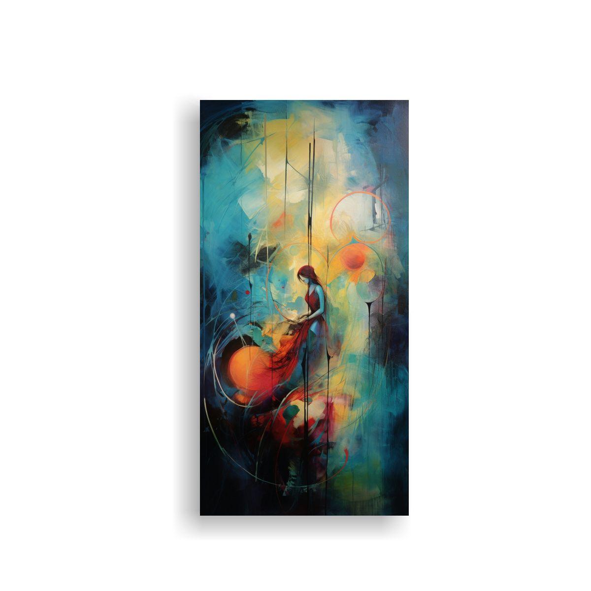 Cuadro Abstracto Profundo: Retazos De Un Sueño 80x160cm-0