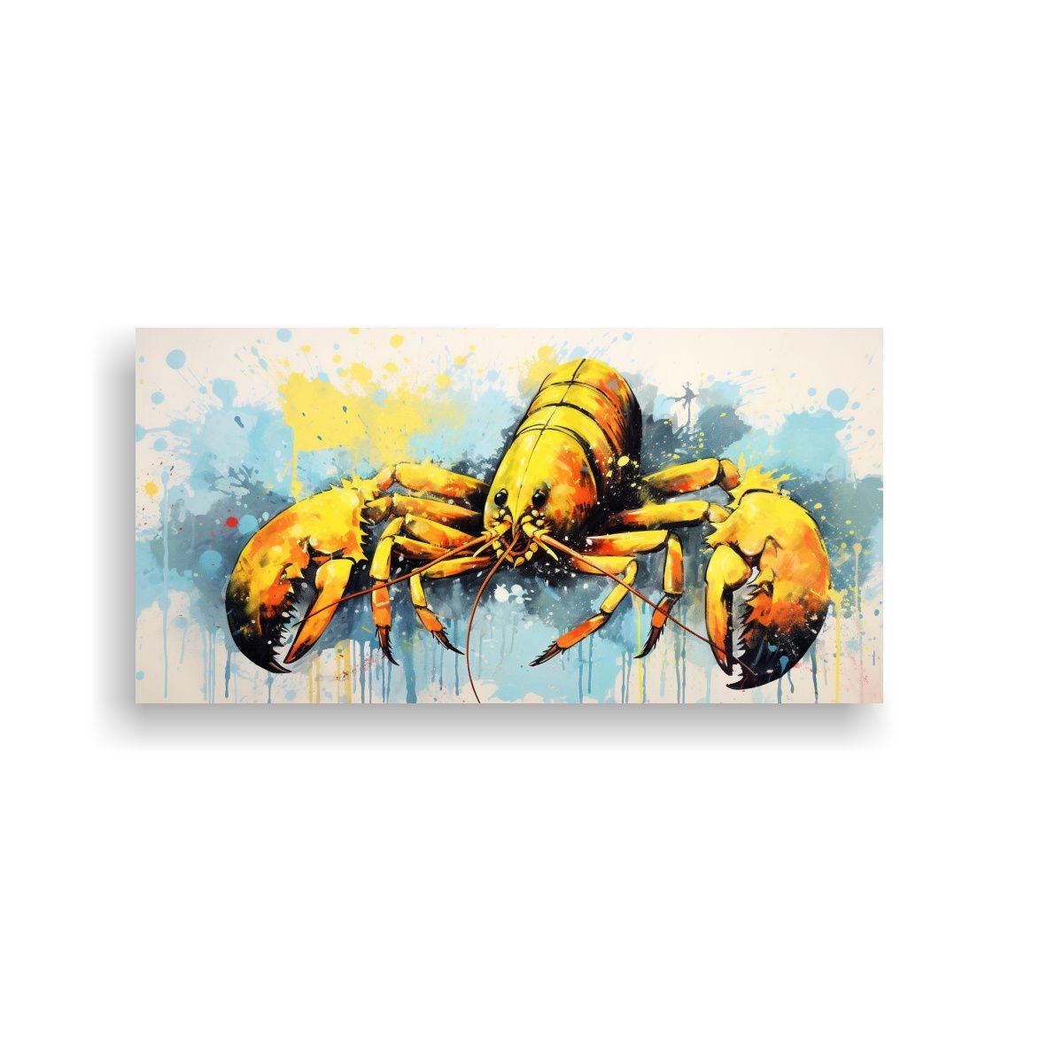 Cuadro Acuarela: Escorpión En Colores Manteca Y D 80x40cm-0