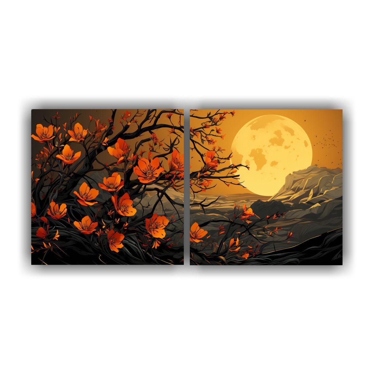 Pinturas Decorativas De Dos Lienzos Forma 80x40 Cm-0