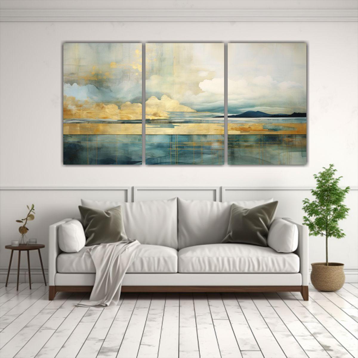 Pinturas Modernas Bastidor Madera Arcoíris 240x120 Cm-2
