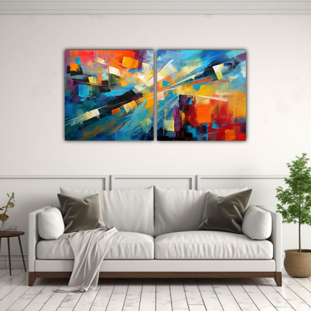 Composiciones Vintage De Vida En Estilo Abstracto 100x50 Cm-2