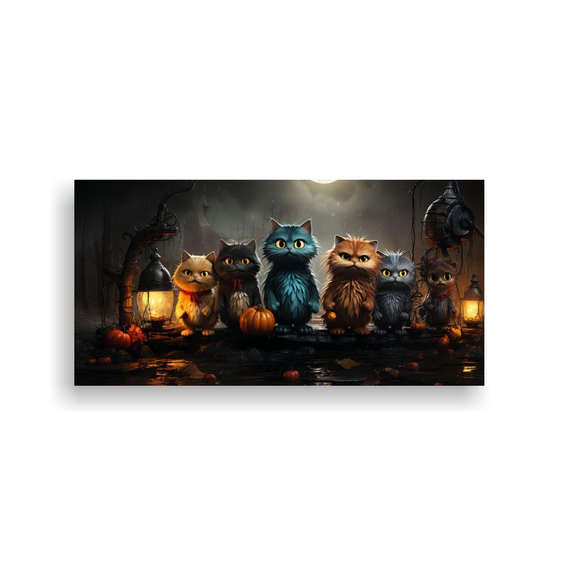 Pinturas Abstractas De Ambiente Con Monstruos 160x80 Cm-0