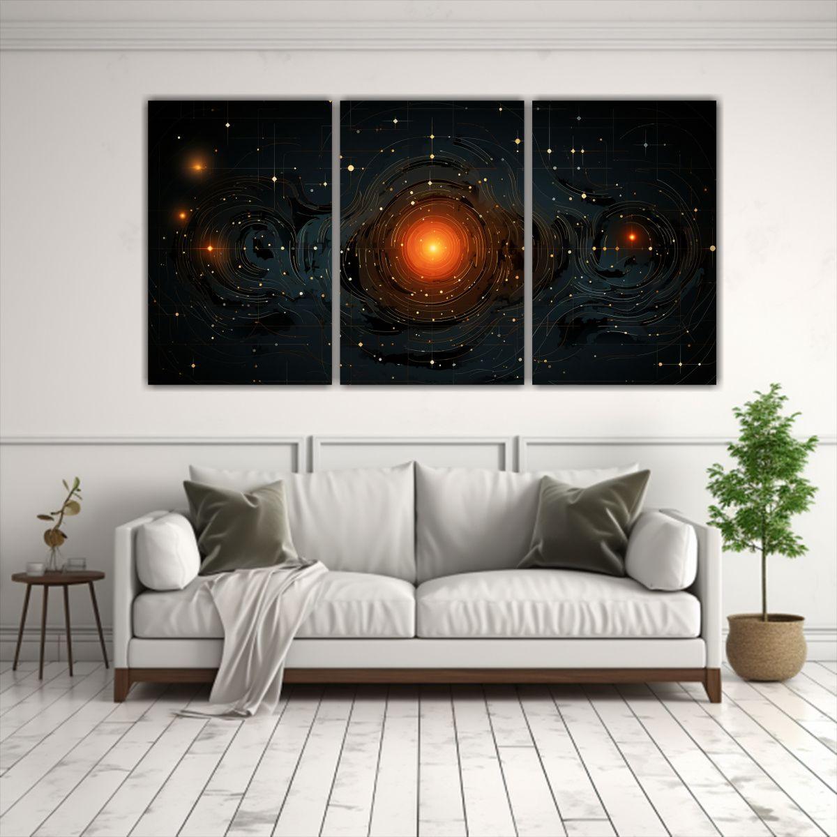 Cuadros Urbanos Impresos Celestial Fuego 90x45 Cm-2