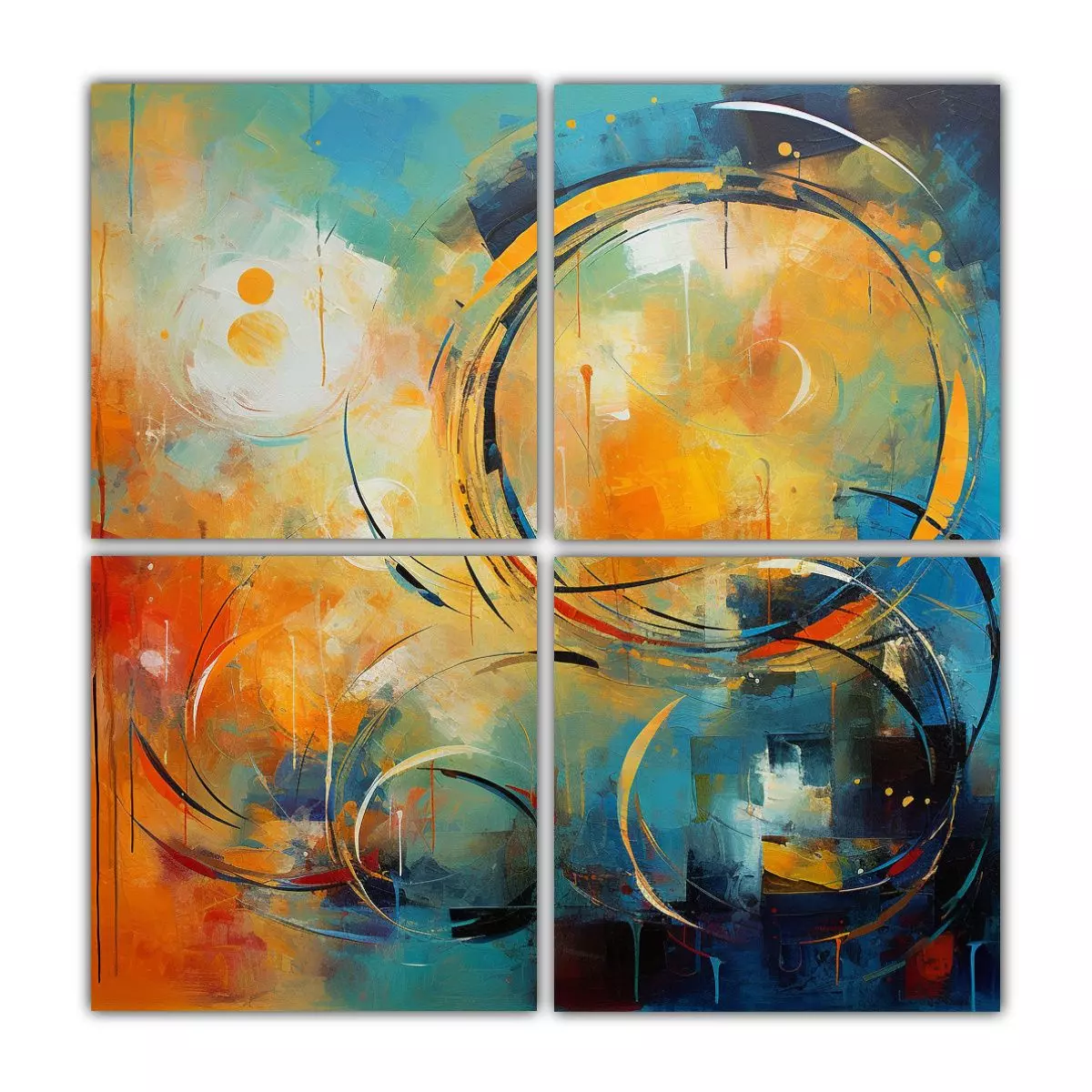 Pinturas Abstractas De Belleza Natural Inspiradora 60x60 Cm-0