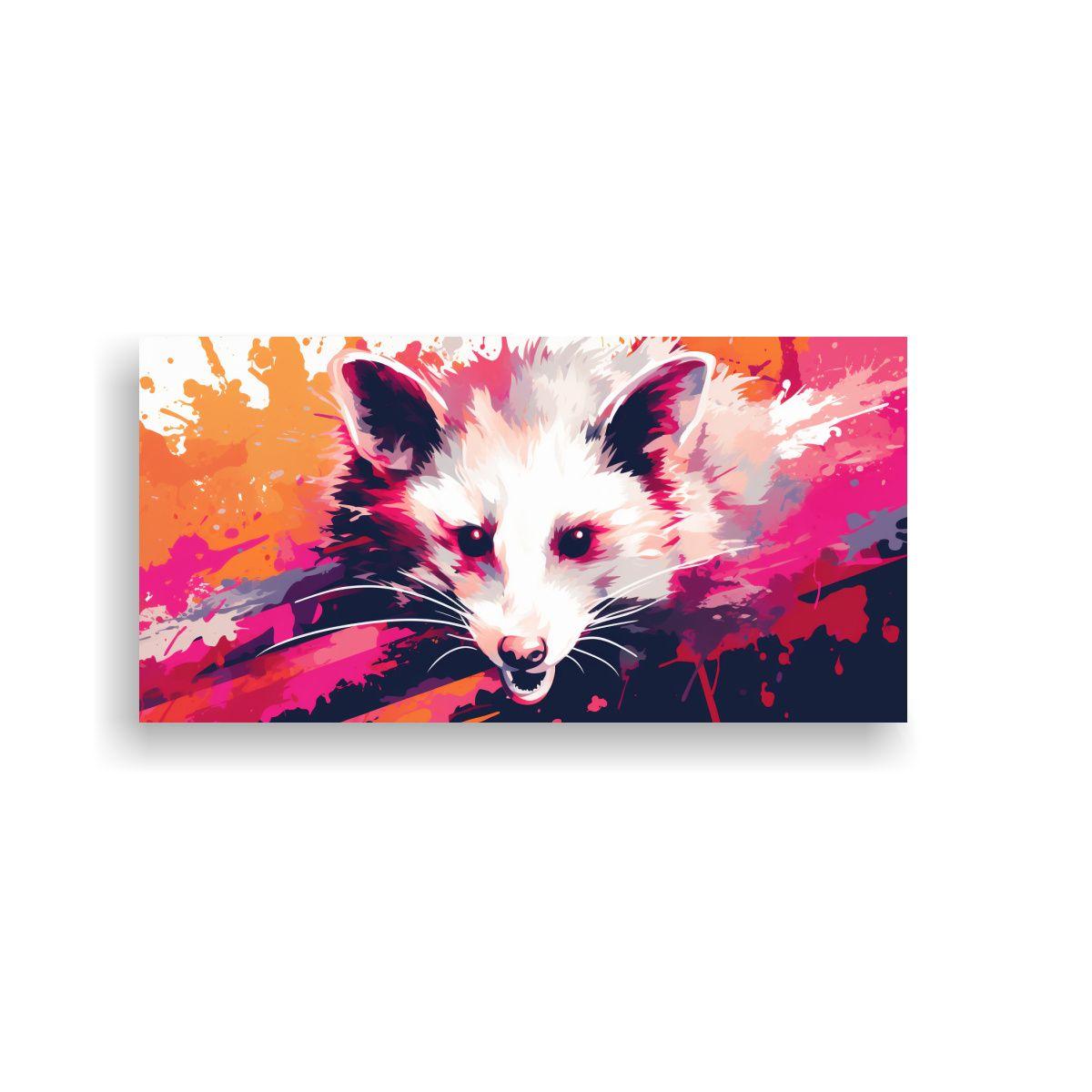 Cuadro Oposum En Colores Sutiles Y Carmesí Neo 140x70cm-0