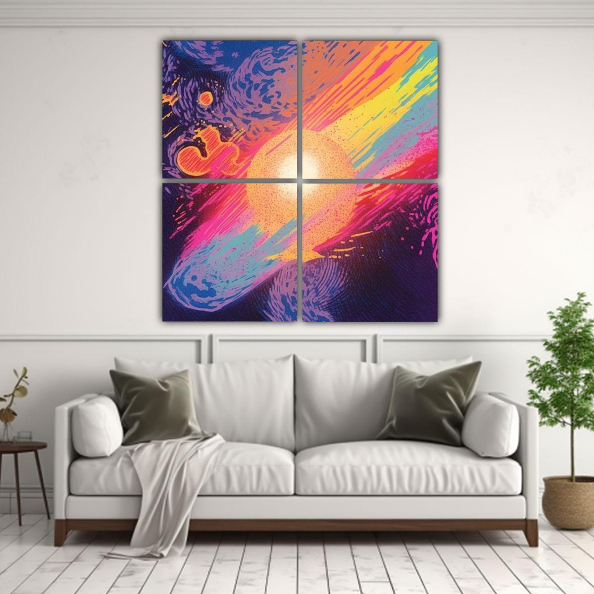 Lienzos De Tela Creativa Nebulosa Llena De Luz 200x200 Cm-2