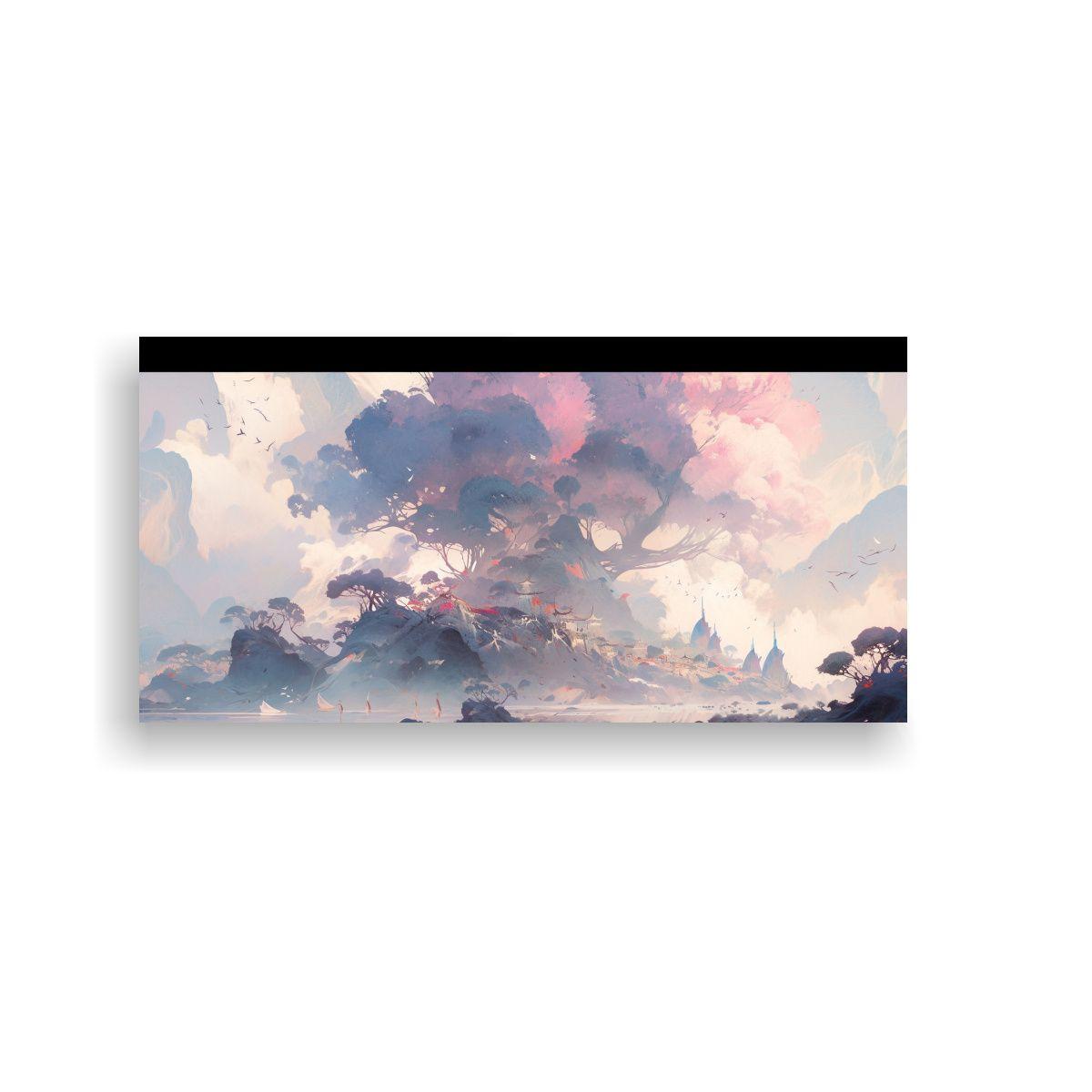 Cuadro Abstracto Paisaje Majestuoso Con Colores Ac 40x20cm-0