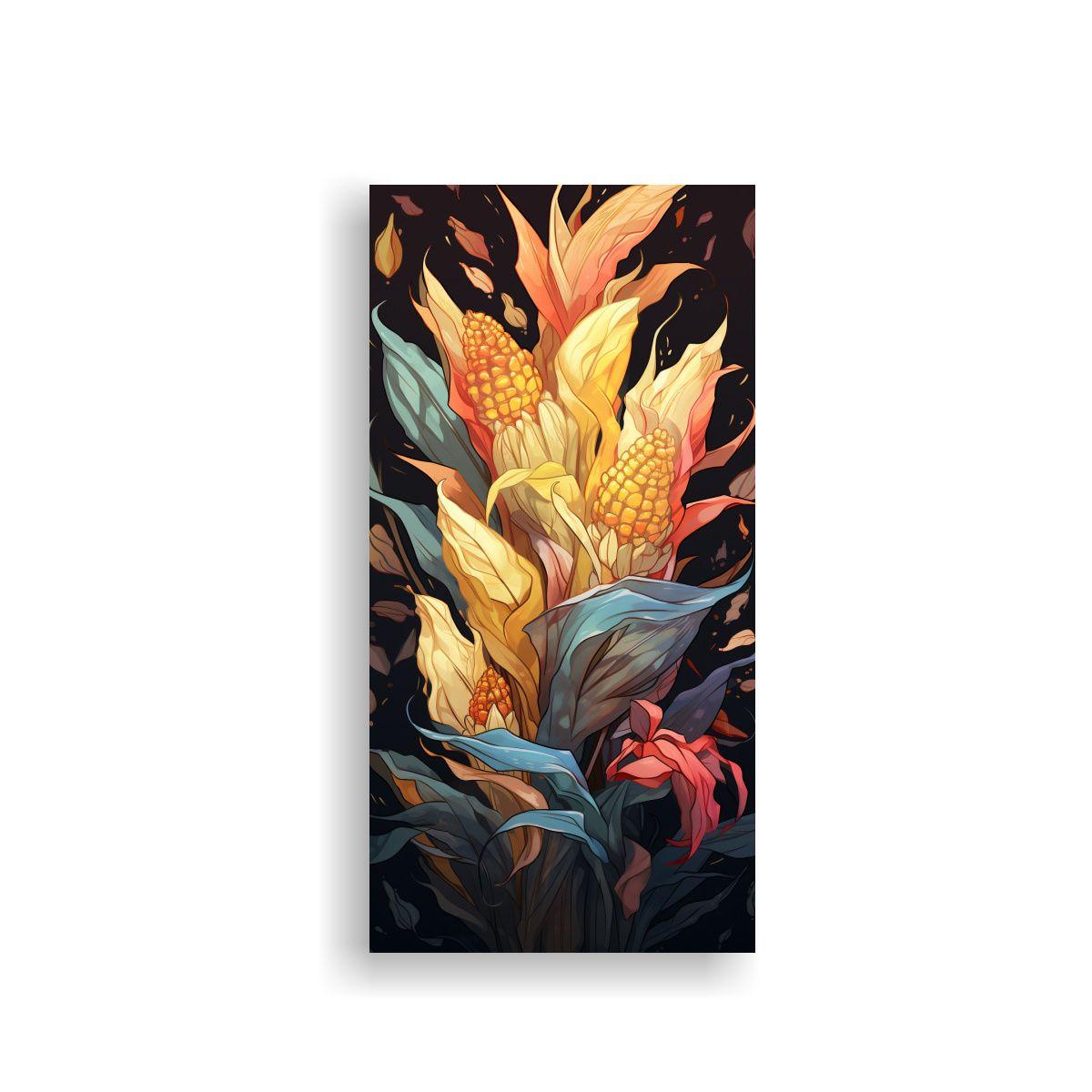 Cuadro Equilibrado Maíz Grano En Tonos Sutiles 60x120cm-0