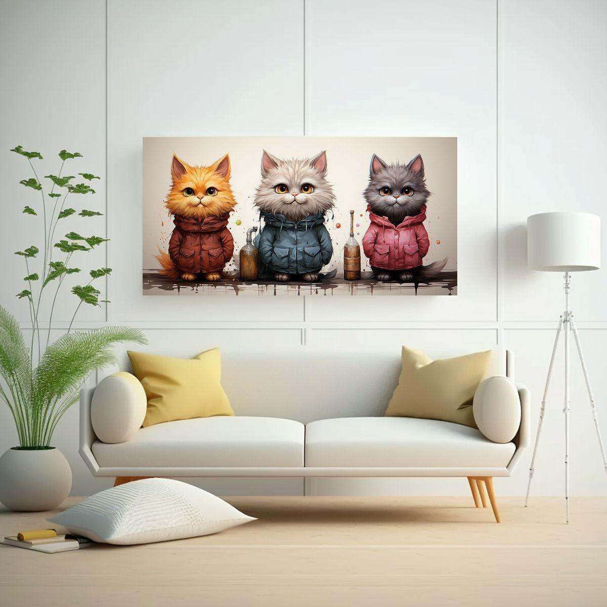 Pinturas De Decoración Con Diseño De Caracteres 80x40 Cm-2