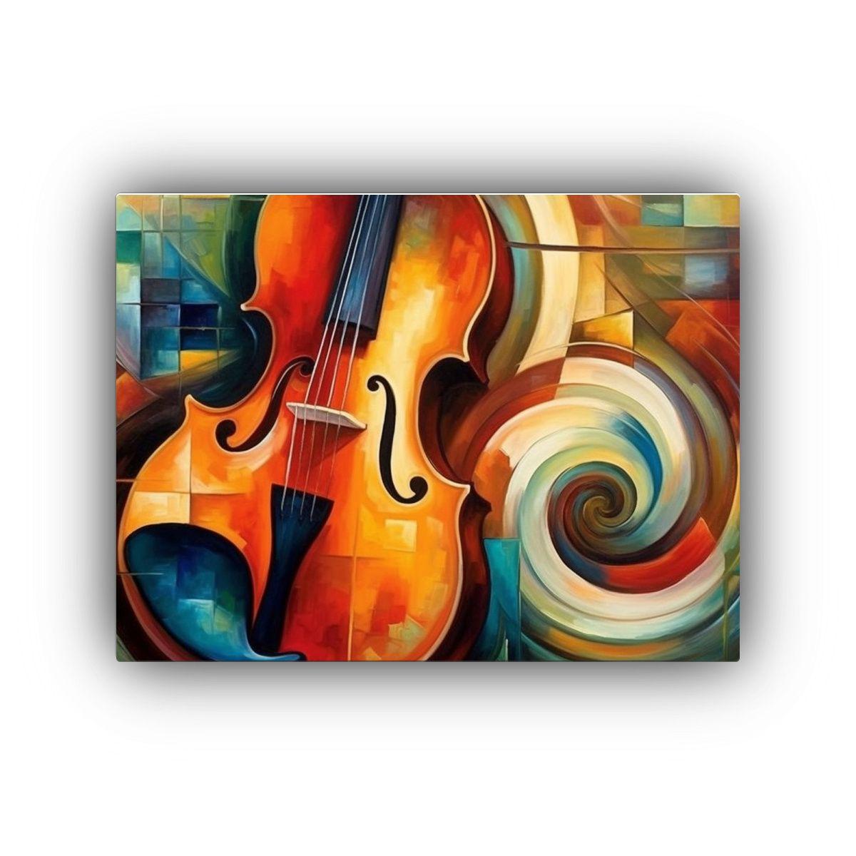 Armonía En Bastidor: Melodía Inspiradora En Decoración. 50x40cm-0