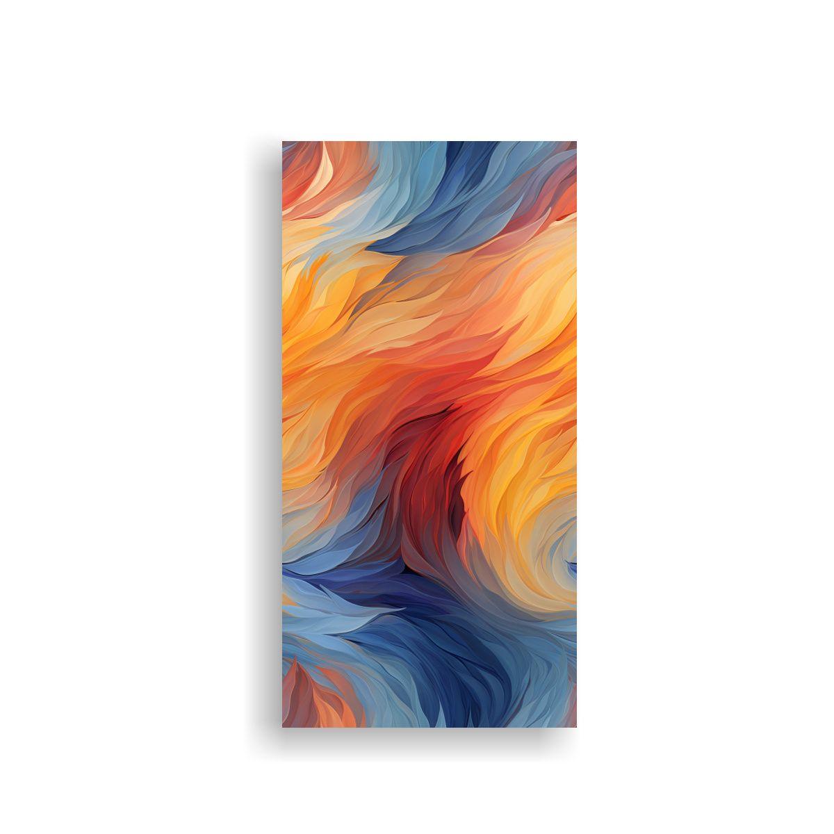 Pintura Abstracta En Bastidor: Obra Maestra 30x60cm-0