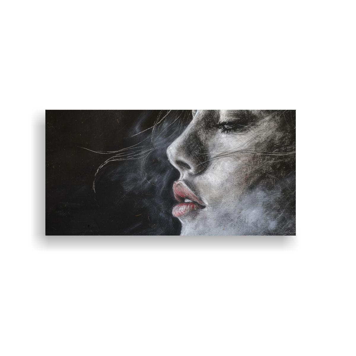 Arte Moderno Calidad Alta Dibujo Tiza Mujer 73 40x20cm-0